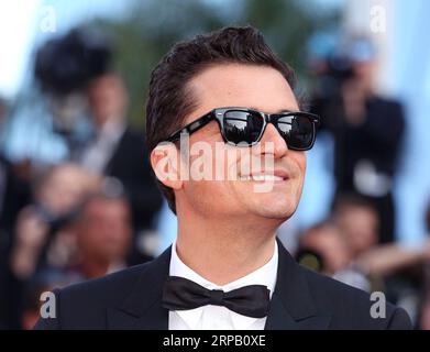(190524) -- CANNES, 24 mai 2019 (Xinhua) -- l'acteur Orlando Bloom assiste à la première du film le traître réalisé par Marco Bellocchio lors du 72e Festival de Cannes à Cannes, France, le 23 mai 2019. Le traître sera en compétition pour la Palme d ou avec 20 autres films. (Xinhua/Gao Jing) FRANCE-CANNES-FILM FESTIVAL- LE TRAÎTRE PUBLICATIONxNOTxINxCHN Banque D'Images