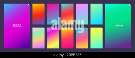 Dégradé pastel doux fond de couleur lisse et vibrante défini pour les appareils Illustration de Vecteur