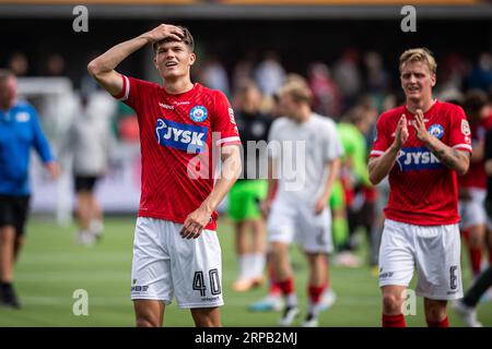 Silkeborg, Danemark. 03 septembre 2023. Alexander Busch (40) de Silkeborg IF vu après le 3F Superliga match entre Silkeborg IF et Hvidovre IF au JYSK Park à Silkeborg. (Crédit photo : Gonzales photo/Alamy Live News Banque D'Images