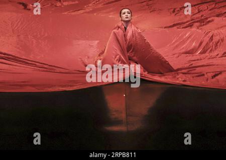 (190531) -- PÉKIN, 31 mai 2019 (Xinhua) -- Une danseuse du Ballet national de Chine interprète le ballet traditionnel chinois Raise the Red Lantern à Sao Paulo, Brésil, le 29 mai 2019. (Xinhua/Rahel Patrasso) PHOTOS XINHUA DU JOUR PUBLICATIONxNOTxINxCHN Banque D'Images