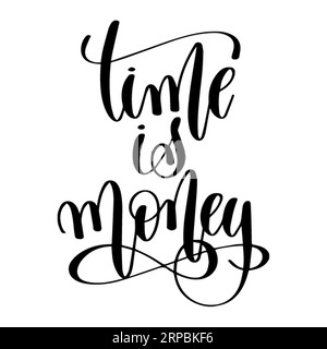 Time is Money typographie t shirt design, t-shirt print, calligraphie, lettrage, t-shirt designs, motif t-shirt silhouette Illustration de Vecteur