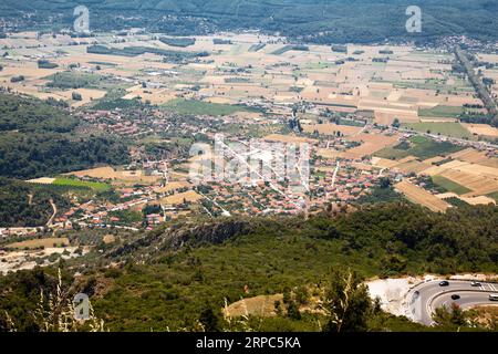 Vue de dessus de la baie de Gokova, une zone touristique dans la province de Mugla, Turquie, juin 30 2023 Banque D'Images