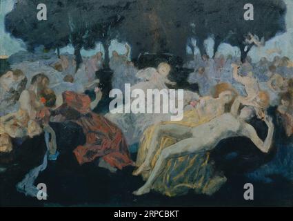 AM Brunnen der Liebe circa 1908 par Hans Tichy Banque D'Images