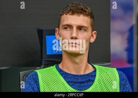 Milan, Italie. 03 septembre 2023. Benjamin Pavard de l'Inter vu dans le match de Serie A entre l'Inter et la Fiorentina à Giuseppe Meazza à Milan. (Crédit photo : Gonzales photo/Alamy Live News Banque D'Images