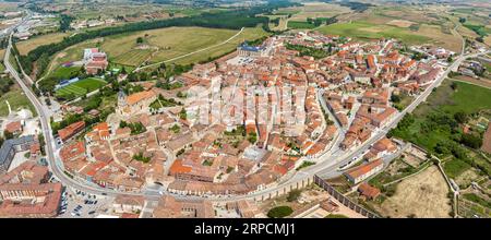 Vue aérienne panoramique de Lerma, province de Burgos Espagne. Considéré comme l'une des plus belles villes d'Espagne Banque D'Images