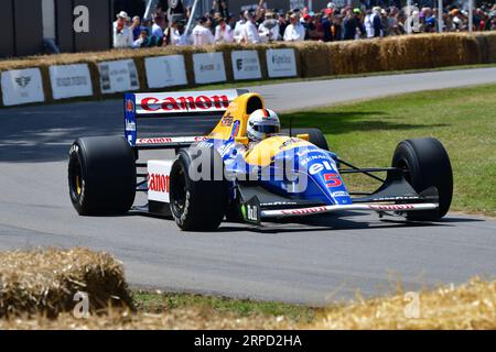 Sebastian Vettel, Williams-Renault FW14B, Grands Prix, Grands Prix, voitures Grand Prix à partir de la simple énergie fossile mécanique simpl Banque D'Images