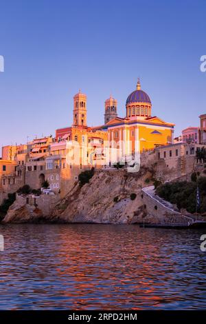 Église Syros Agios Nikolaos, Ermoupolis, Cyclades, Syros Banque D'Images