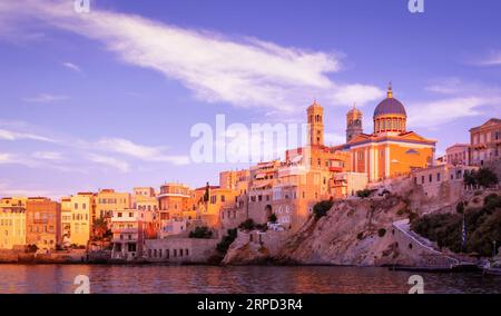 Église Syros Agios Nikolaos, Ermoupolis, Cyclades, Syros Banque D'Images