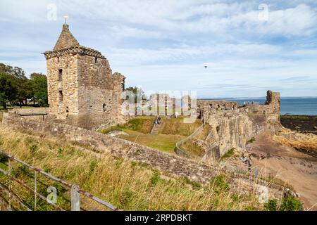 Le Château de St Andrews Fife en Écosse. Banque D'Images