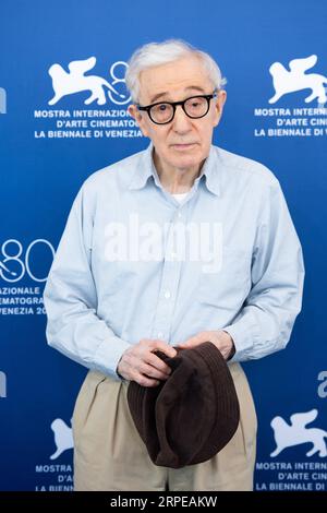 Venise, Italie. 04 septembre 2023. Woody Allen participe au coup de chance Photocall dans le cadre du 80e Festival du film de Venise (Mostra) à Venise, Italie, le 04 septembre 2023. Photo Aurore Marechal/ABACAPRESS.COM crédit : Abaca Press/Alamy Live News Banque D'Images