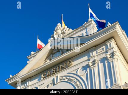 En regardant le Grand Casino sur la Plaza de Italia El Sardinero Santander Cantabria Espagne Banque D'Images