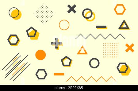 Fond d'écran de motif graphique de formes géométriques Illustration de Vecteur