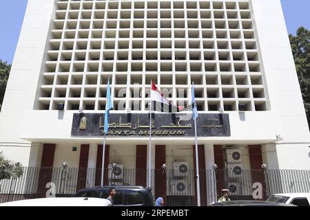 (190831) -- TANTA (ÉGYPTE), 31 août 2019 (Xinhua) -- une photo prise le 31 août 2019 montre l'extérieur du musée Tanta dans la province de Gharbiya, en Égypte. Le ministère égyptien des Antiquités a rouvert samedi le musée Tanta dans la province de Gharbiya pour les visiteurs après 19 ans de fermeture. (Xinhua/Ahmed Gomaa) ÉGYPTE-TANTA-MUSÉE-RÉOUVERTURE PUBLICATIONxNOTxINxCHN Banque D'Images