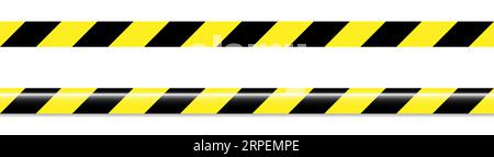 Ruban d'avertissement dans des couleurs plates et réalistes Illustration de Vecteur