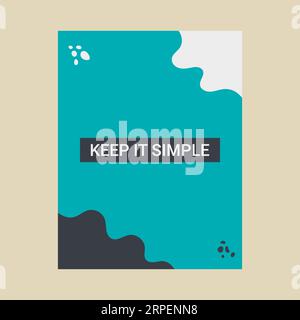 Affiche minimale abstraite de taille lettre Illustration de Vecteur