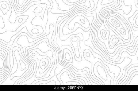 Lignes courbe topographique vue de dessus arrière-plan de la carte Illustration de Vecteur