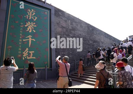 (190902) -- BEIJING, 2 septembre 2019 -- les gens visitent une exposition sur le thème botanique au Musée du Palais à Beijing, capitale de la Chine, le 2 septembre 2019.) CHINE-BEIJING-PALAIS MUSÉE-EXPOSITION (CN) JINXLIANGKUAI PUBLICATIONXNOTXINXCHN Banque D'Images