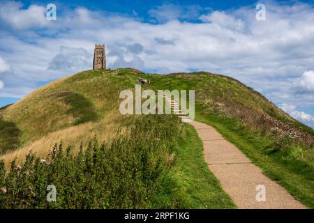 Tor de Glastonbury, Glastonbury, Somerset, England, UK Banque D'Images