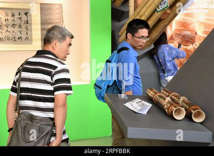 190919 -- BEIJING, le 19 septembre 2019 -- visite du jardin INBAR de l'Organisation internationale du bambou et du rotin à l'exposition internationale d'horticulture de Beijing, le 19 septembre 2019. Un forum est organisé par INBAR ici pour promouvoir l'utilisation du bambou et du rotin pour le développement durable. CHINA-BEIJING-HORTICULTURE EXPO-INBAR-FORUM CN RENXCHAO PUBLICATIONXNOTXINXCHN Banque D'Images