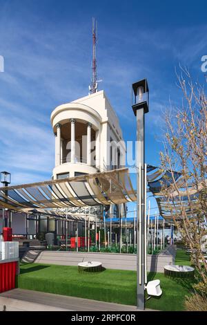 MADRID ESPAGNE - 04 septembre 2023 : zone de Chilao sans personnes dans la cafétéria sur le toit du C rculo de Bellas Artes à Madrid. Banque D'Images