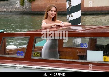 Ludovica Coscione BEI der Ankunft am Pier des Hotels Excelsior auf der Biennale di Venezia 2023 / 80. Filmfestspiele von Venedig. Venedig, 04.09.2023 Banque D'Images