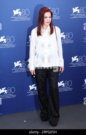 Lido Di Venezia, Italie. 04 septembre 2023. Priscilla Presley assiste à un photocall pour le film 'Priscilla' au 80e Festival International du film de Venise le 04 septembre 2023 à Venise, en Italie. © photo : Cinzia Camela. Crédit : Live Media Publishing Group/Alamy Live News Banque D'Images