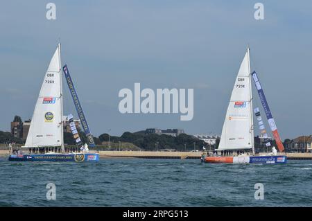 Clipper 2023 tour du monde Yacht course portsmouth Banque D'Images