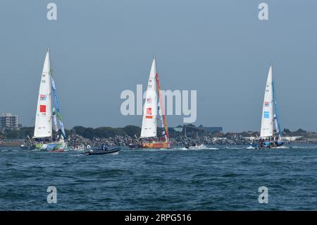 Clipper 2023 tour du monde Yacht course portsmouth Banque D'Images