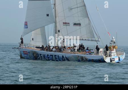 Clipper 2023 tour du monde Yacht course portsmouth Banque D'Images