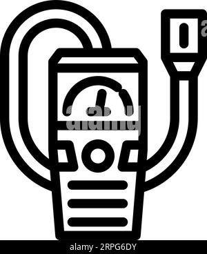 illustration vectorielle de l'icône de conduite de service de gaz de détecteur de fuite Illustration de Vecteur