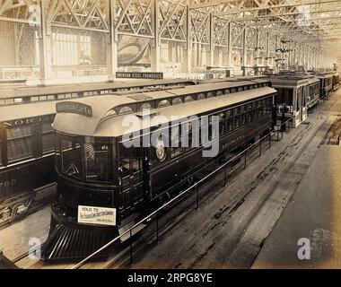 L'exposition universelle de 1904 St. Louis, Missouri : exposition sur les transports, wagons américains, photographie 1904 Banque D'Images