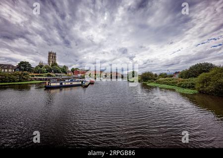 Amarrages du canal Doncaster Banque D'Images