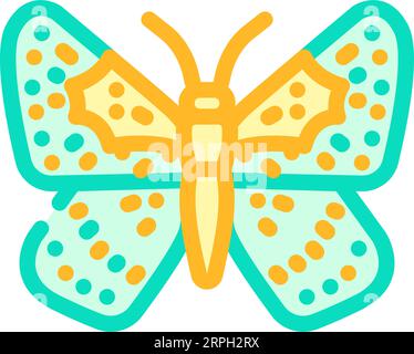 mormon metamarque insecte couleur icône vecteur illustration Illustration de Vecteur