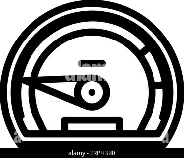 illustration vectorielle de l'icône de vitesse automatique du véhicule du compteur de vitesse Illustration de Vecteur