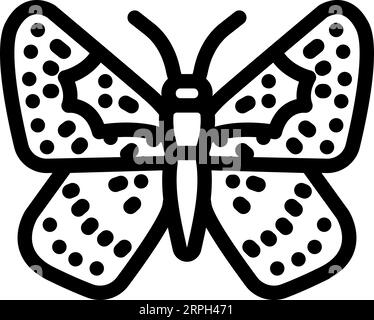 illustration vectorielle de l'icône de la ligne d'insecte de mormon metalmark Illustration de Vecteur