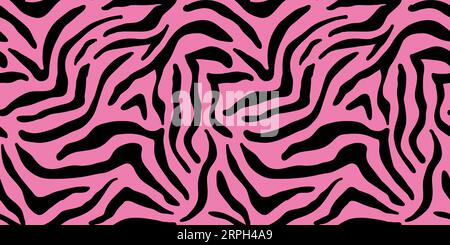 Rose Zebra Seamless motif Tiger Print arrière-plan Illustration de Vecteur