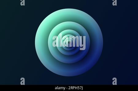 Modèle de fond coloré circulaire tendance Illustration de Vecteur