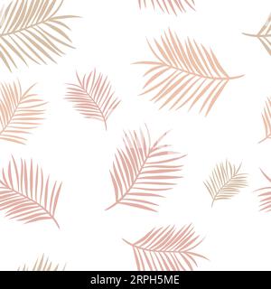 Palm laisse le fond de motif sans couture de branche Illustration de Vecteur