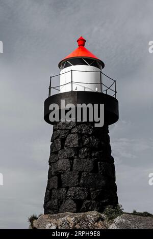 Phare de Buksnes, Gravdal, îles Lofoten, comté de Nordland, Norvège Banque D'Images