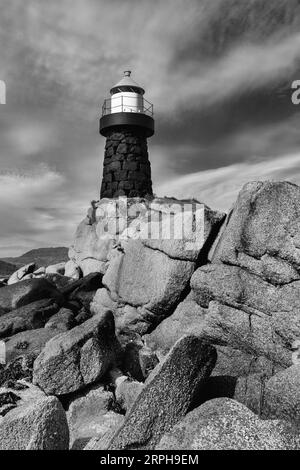 Phare de Buksnes, Gravdal, îles Lofoten, comté de Nordland, Norvège Banque D'Images