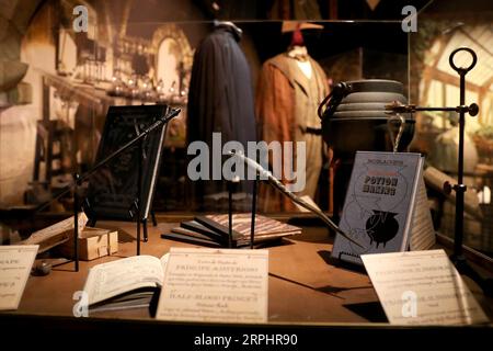 191116 -- LISBONNE, le 16 novembre 2019 -- des accessoires d'un film de Harry Potter sont exposés à Harry Potter : l'exposition à Lisbonne, Portugal, le 16 novembre 2019. Les accessoires, costumes et décors originaux des films Harry Potter sont exposés du 16 novembre 2019 au 8 avril 2020. Photo de /Xinhua PORTUGAL-LISBONNE-HARRY POTTER-EXPOSITION PedroxFiuza PUBLICATIONxNOTxINxCHN Banque D'Images
