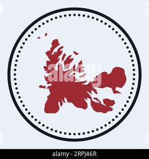 Tampon rond TAAF. Logo rond avec carte du pays et titre. Badge TAAF minimaliste élégant avec carte. Illustration vectorielle. Illustration de Vecteur