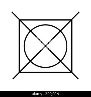 NE PAS SÉCHER PAR CULBUTAGE l'icône vectorielle modifiable et redimensionnable Illustration de Vecteur