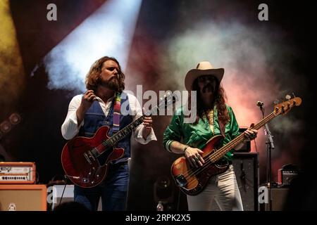 Les Sheepdogs jouent au CNE Bandshell à Toronto Banque D'Images