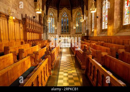 L'intérieur de la chapelle Saint-Salvator est l'une des deux chapelles collégiales appartenant à l'université de St Andrews Banque D'Images