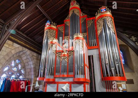 The Organ Pipes at St Salvator's Chapel l'une des deux chapelles collégiales appartenant à l'Université de St Andrews Banque D'Images