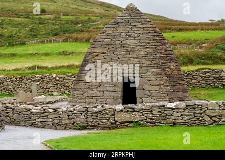 Oratoire Gallarus, (Séipéilín Ghallarais), église chrétienne primitive, Péninsule de Dingle, Comté de Kerry, Irlande, Royaume-Uni Banque D'Images