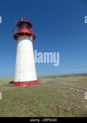 Phare dans la dune sur l'île allemande Banque D'Images