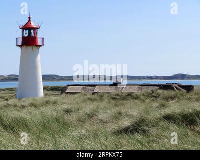 Phare dans la dune sur l'île allemande Banque D'Images