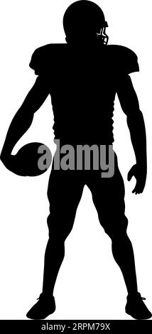 Silhouette de footballeur américain. Illustration vectorielle Illustration de Vecteur